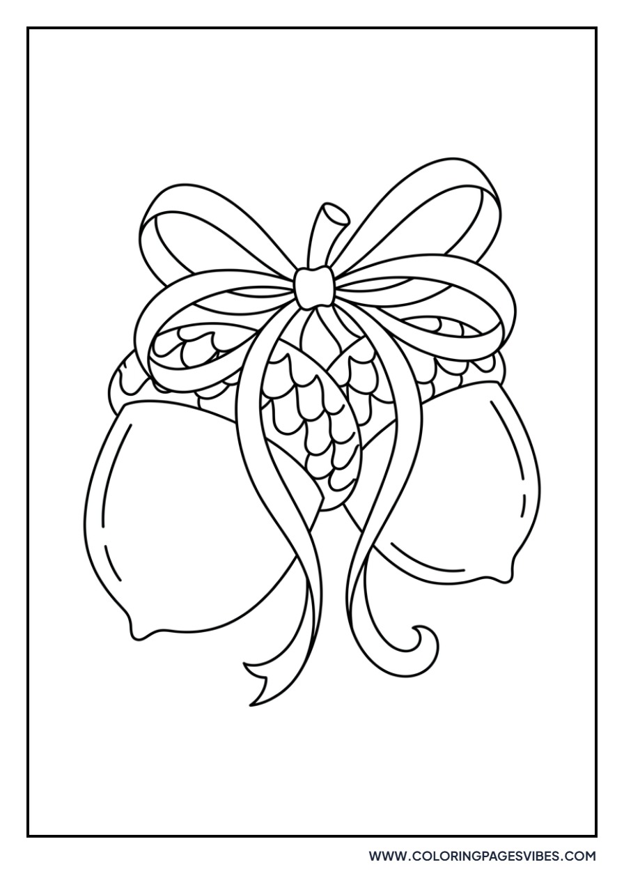 Acorn Pair with Bow