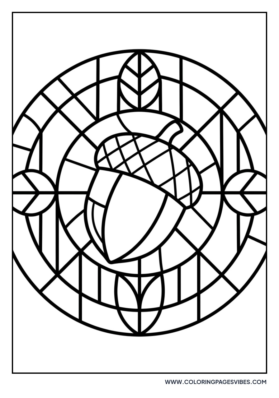 Acorn Stained Glass