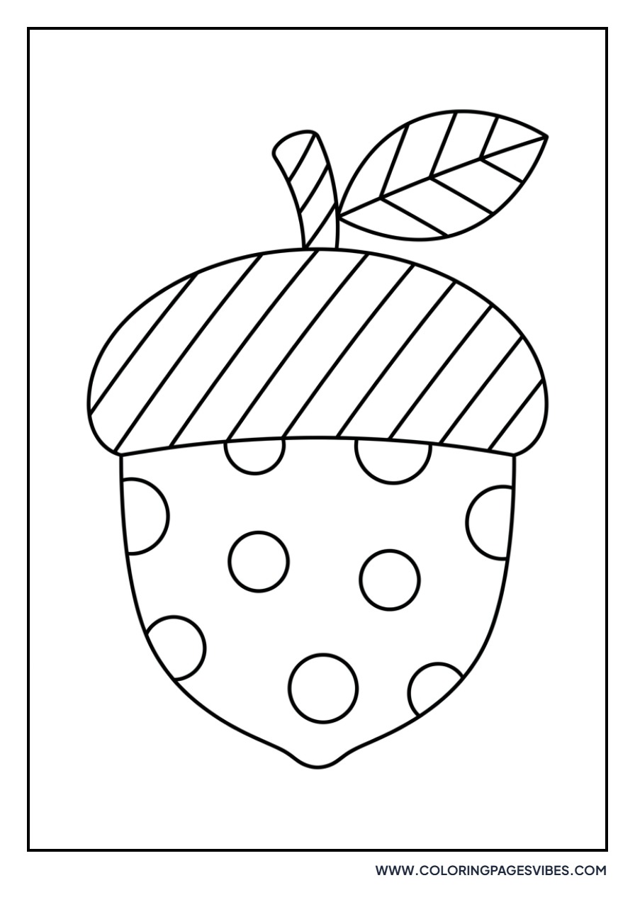 Acorn with Polka Dots