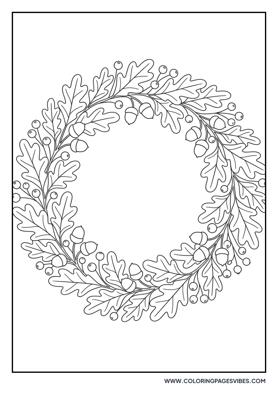 Autumn Wreath with Acorns