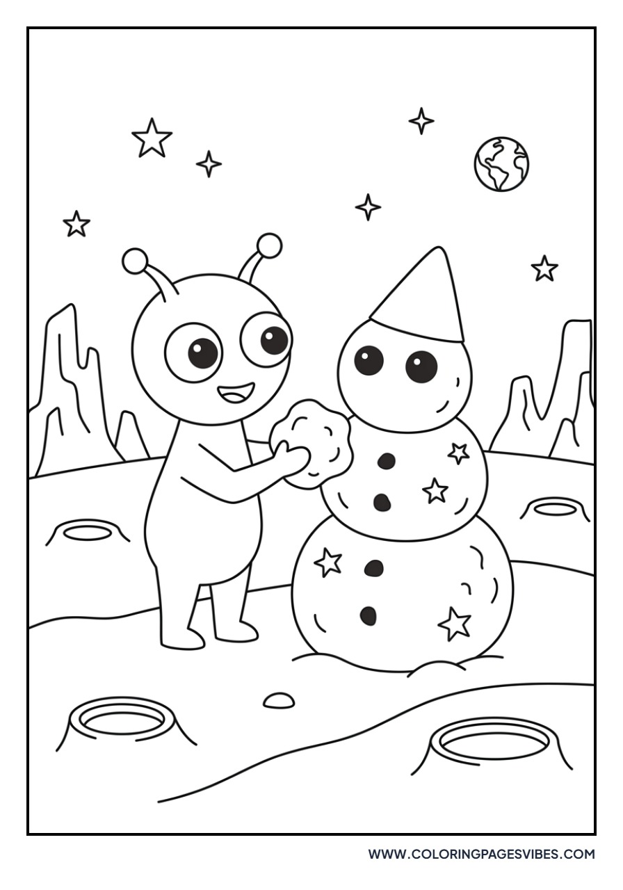 Alien and Snowman