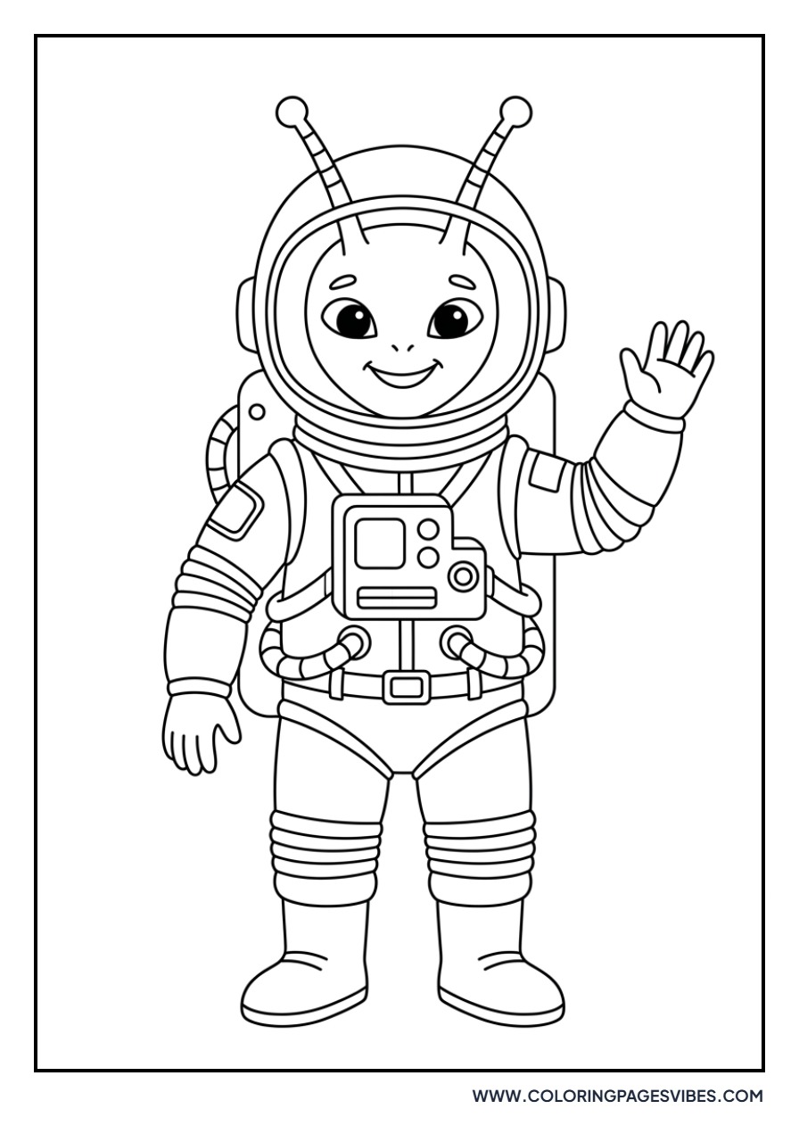Alien Astronaut in Suit