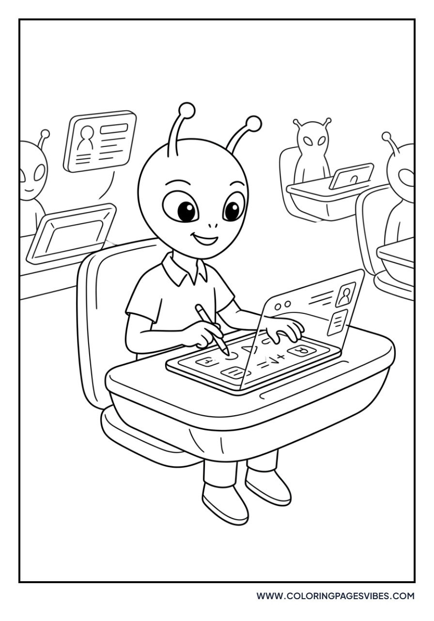 Alien at Space School