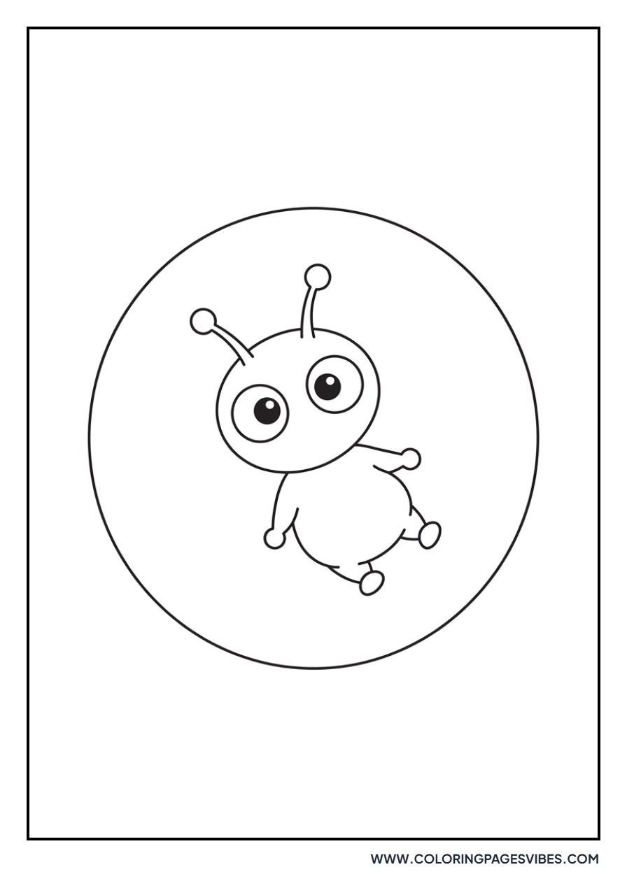 Alien Floating in a Bubble
