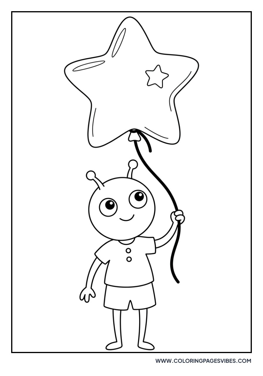 Alien Holding a Shiny Star