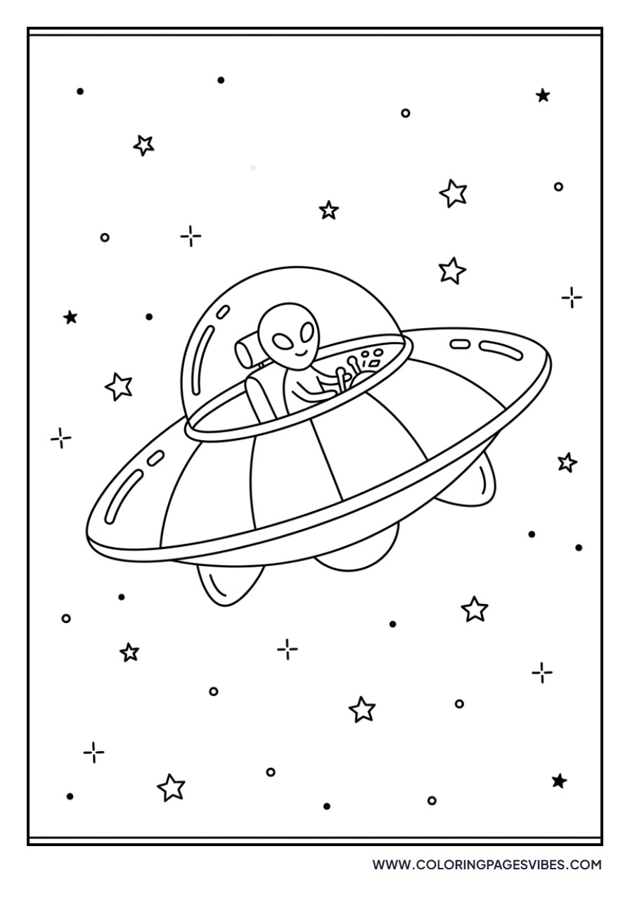 Alien in a Flying Saucer