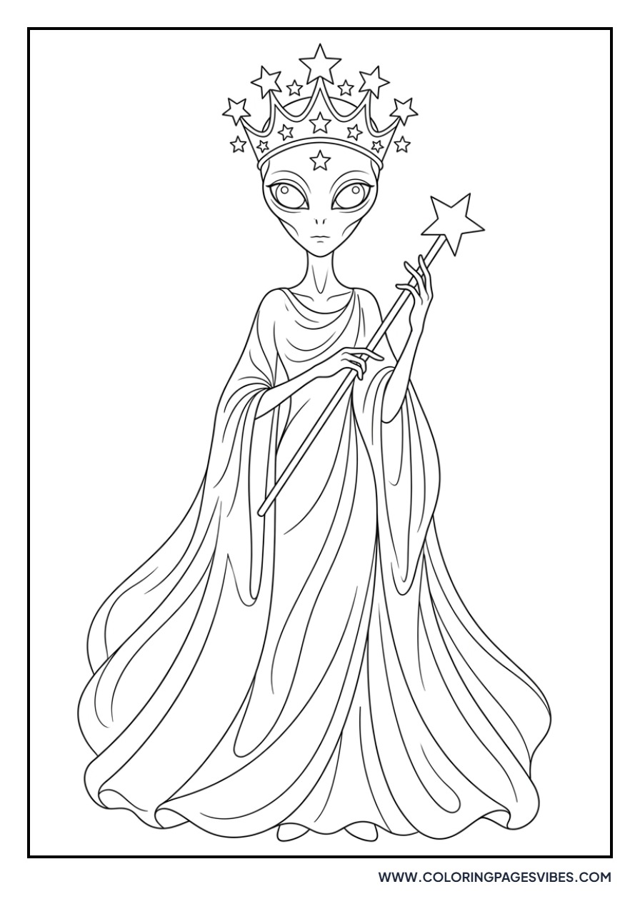 Alien Queen with a Crown