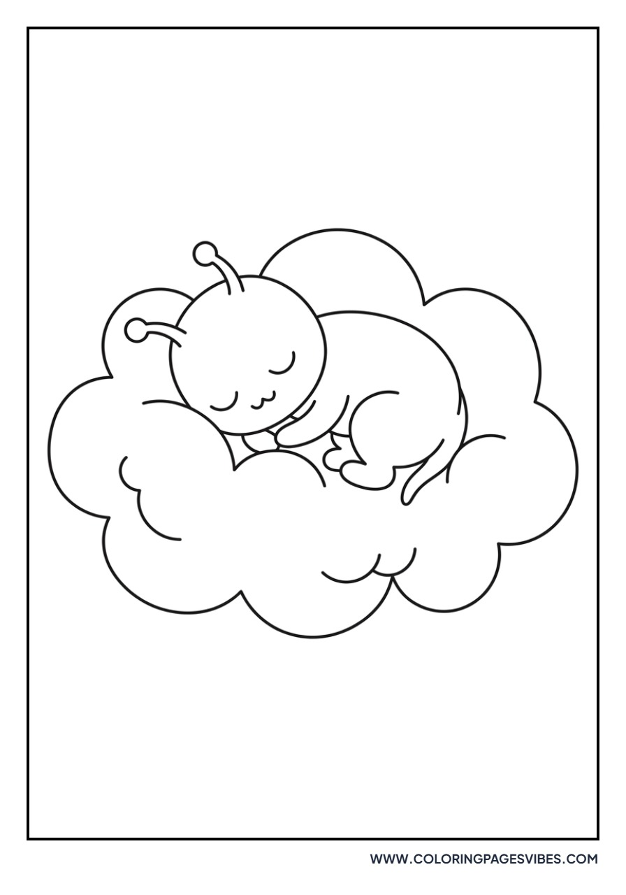 Alien Sleeping on a Cloud