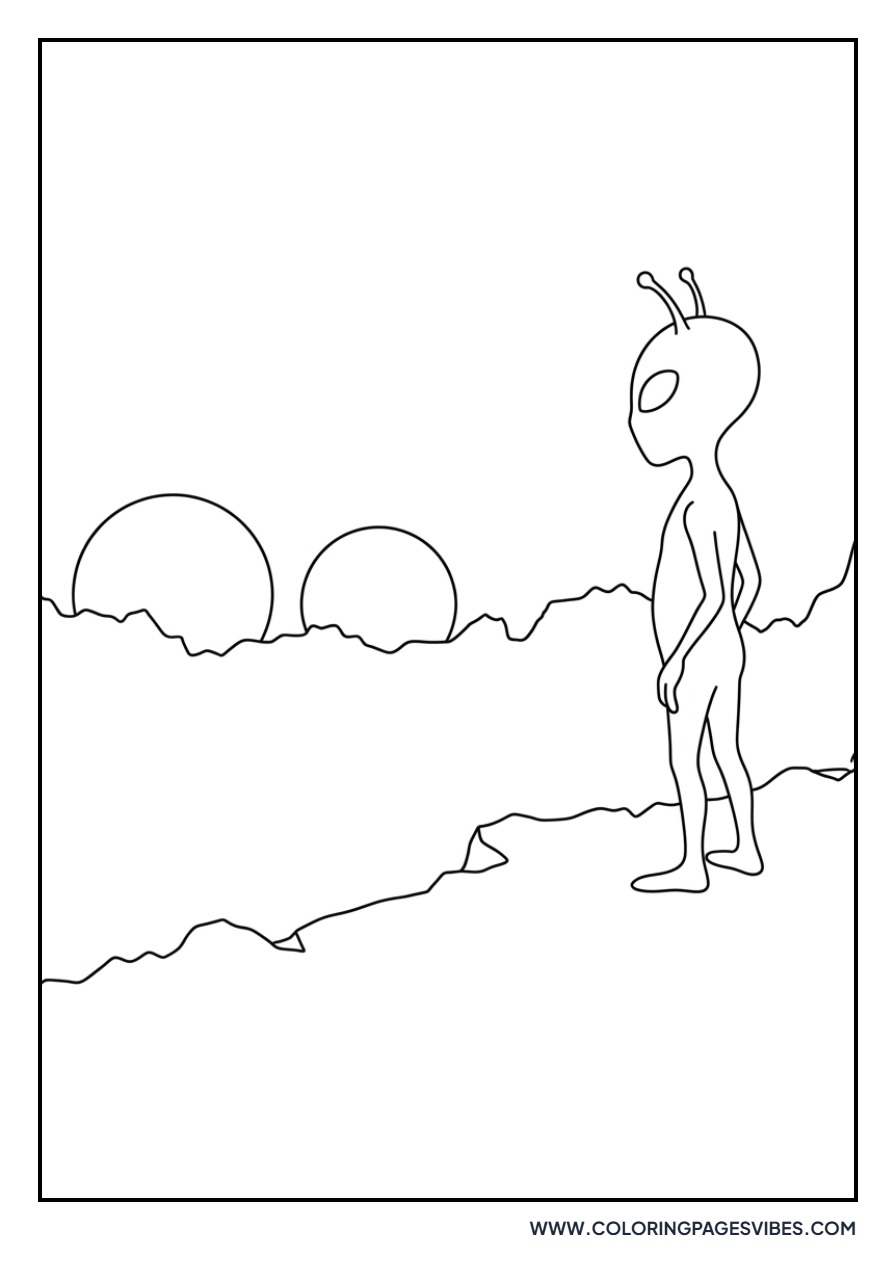 Alien Watching the Sunset