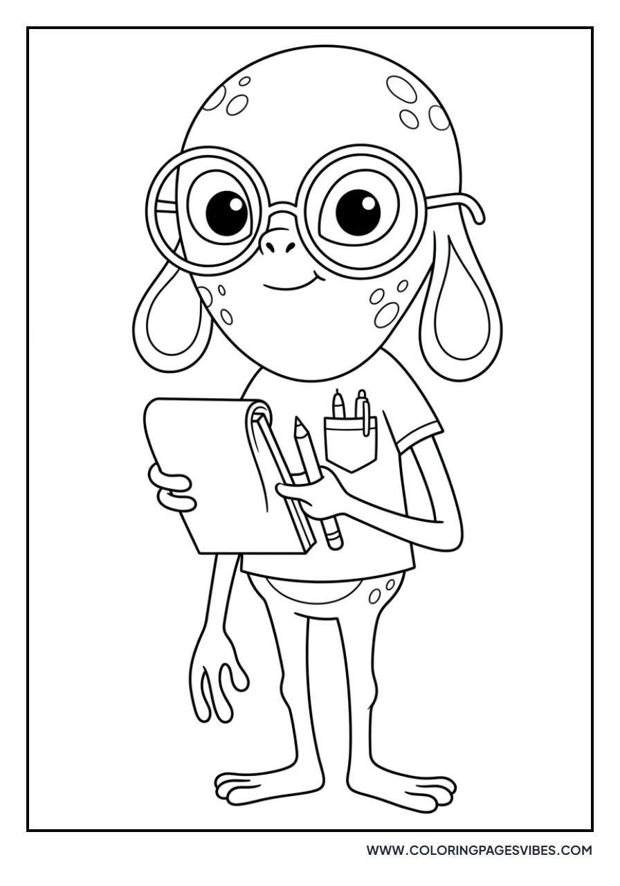 Alien Wearing Large Glasses