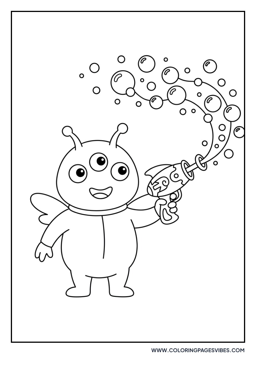 Alien with a Bubble Ray Gun