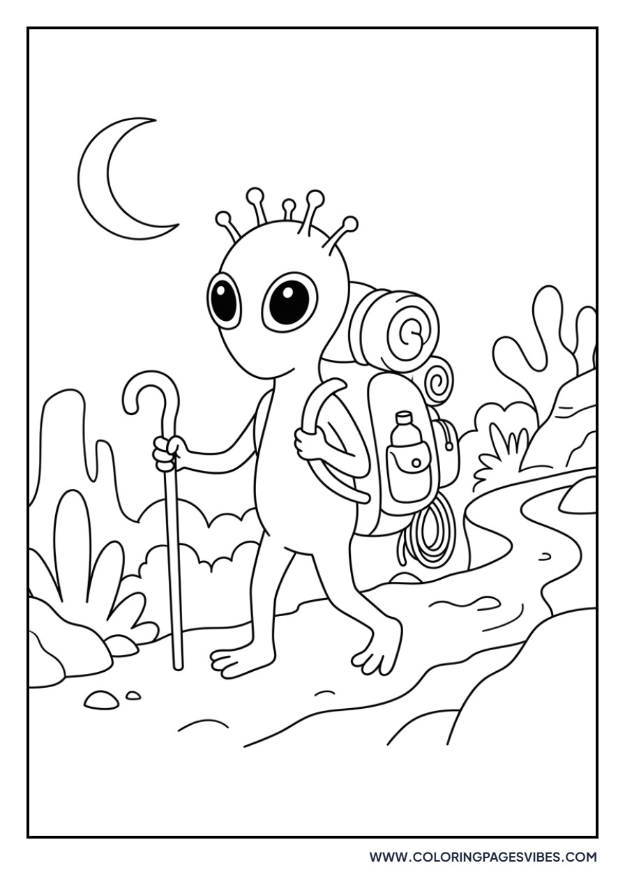 Alien with a Large Backpack