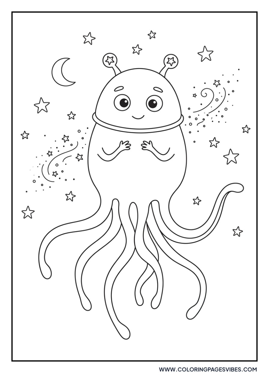 Alien with Long Tentacles
