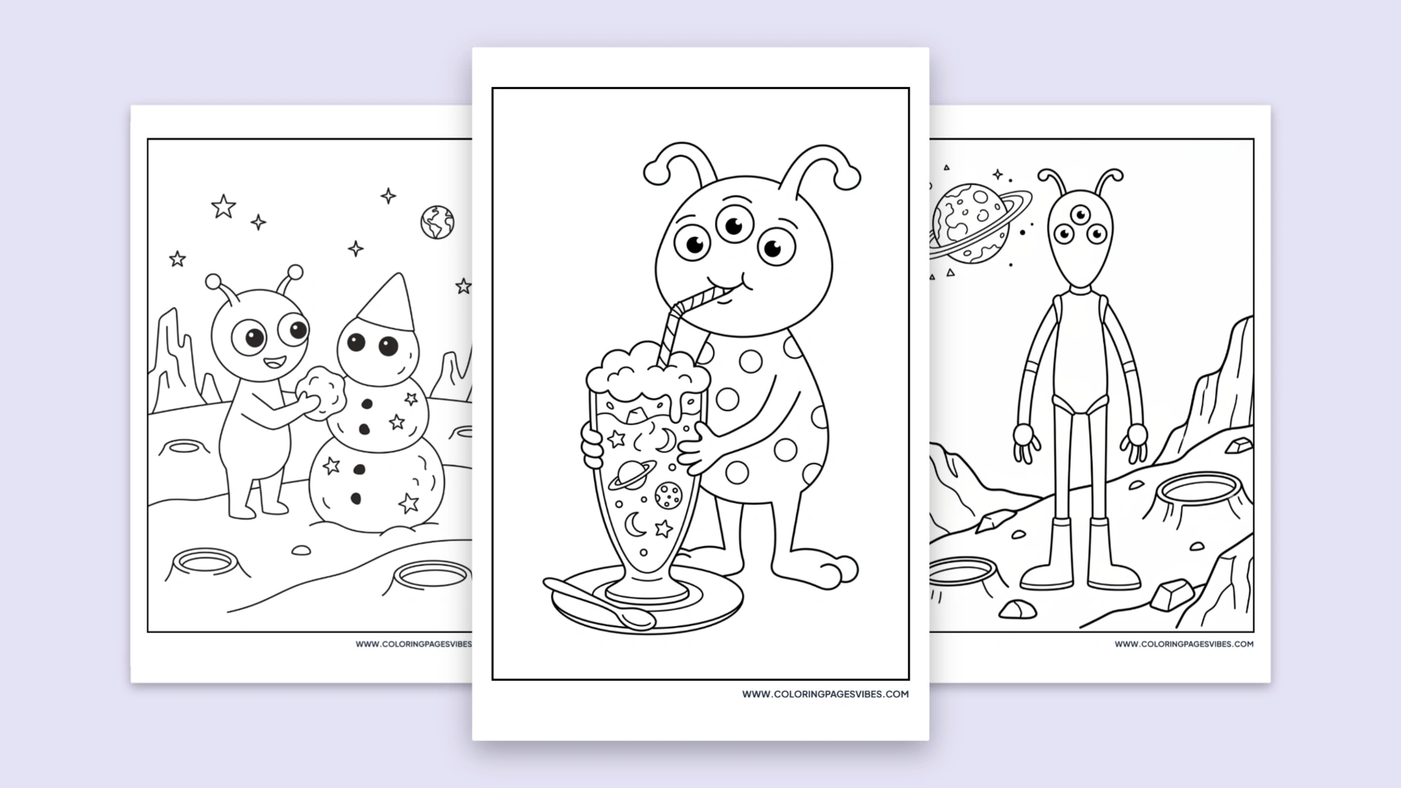 50+ Free Printable Alien Coloring Pages (PDF)