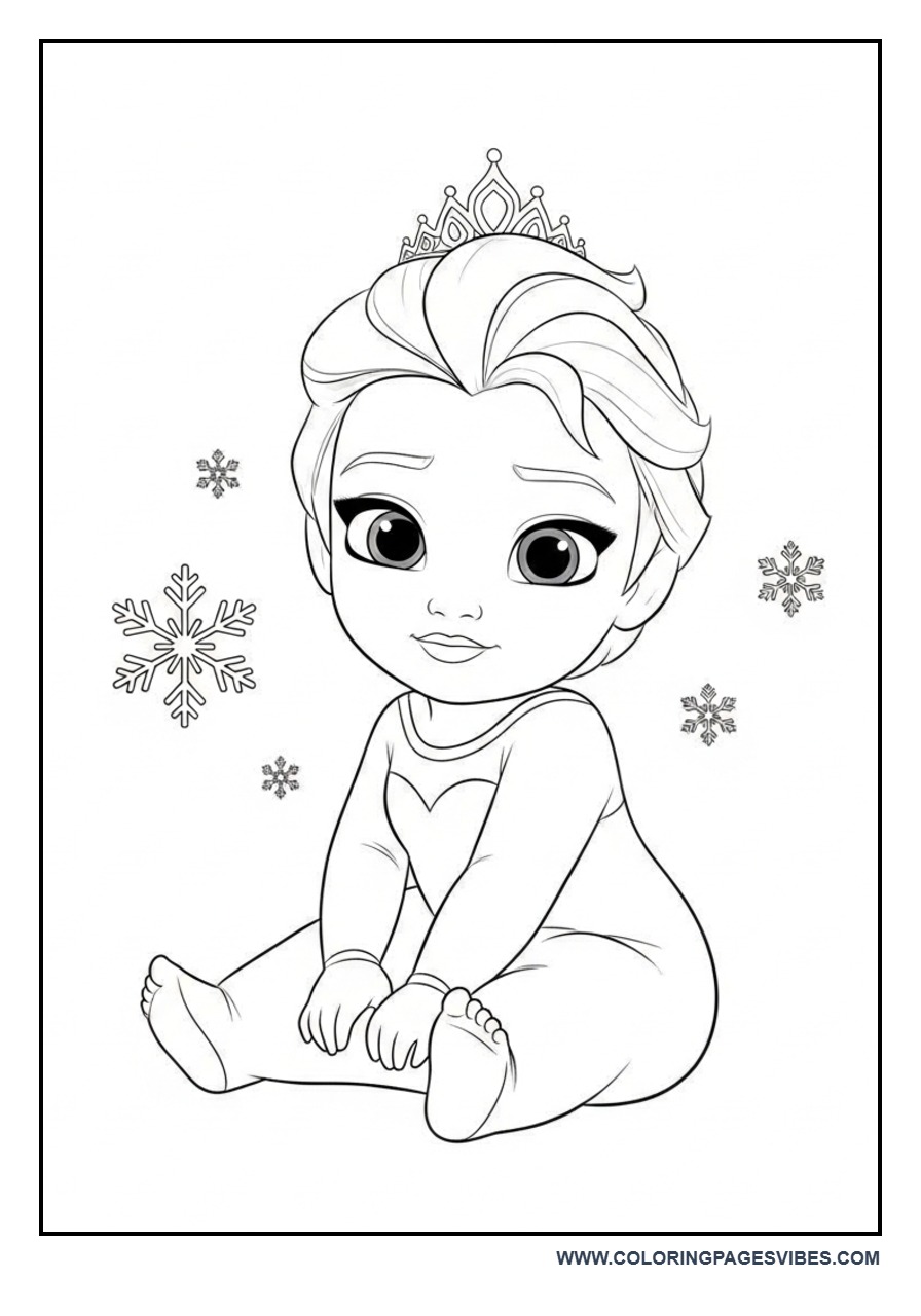 Baby Elsa with Tiny Crown