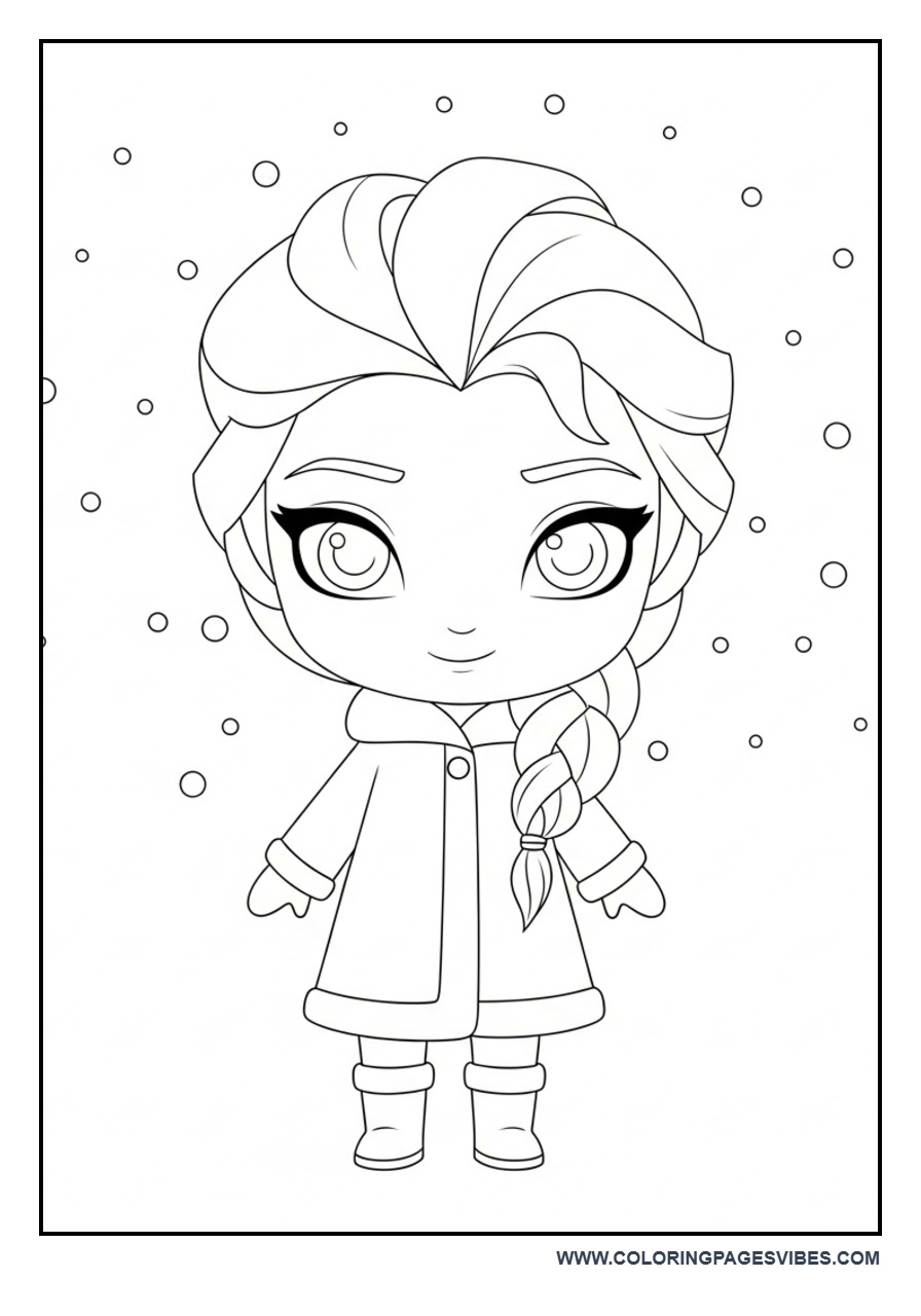 Chibi Elsa in Winter Outfit