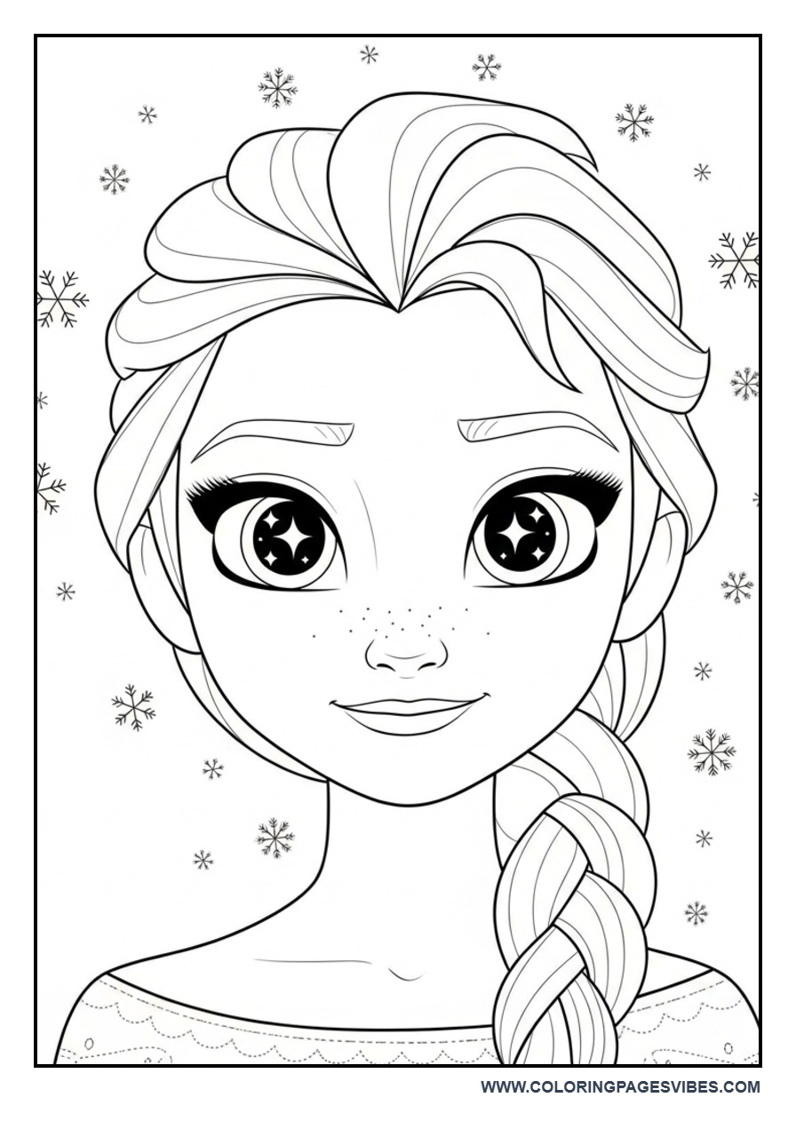 Cute Elsa Face Only