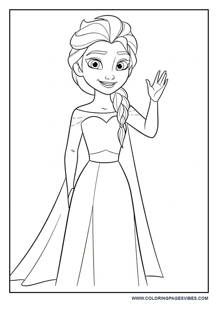 Cute Elsa Waving