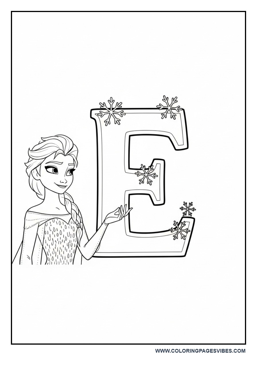 Elsa Alphabet Learning Page