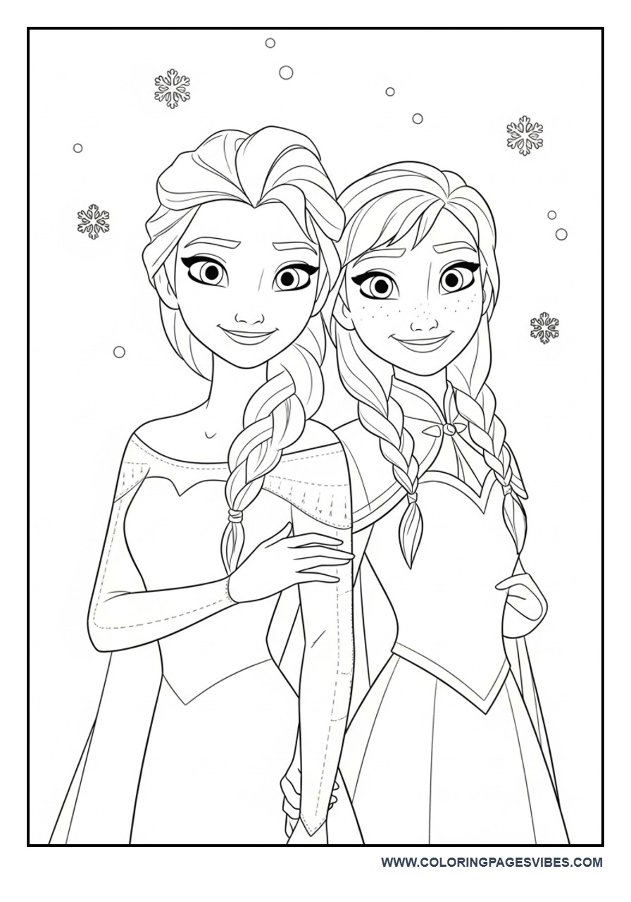 Elsa and Anna Standing Together