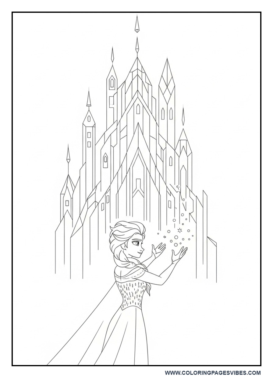 Elsa Building Ice Castle