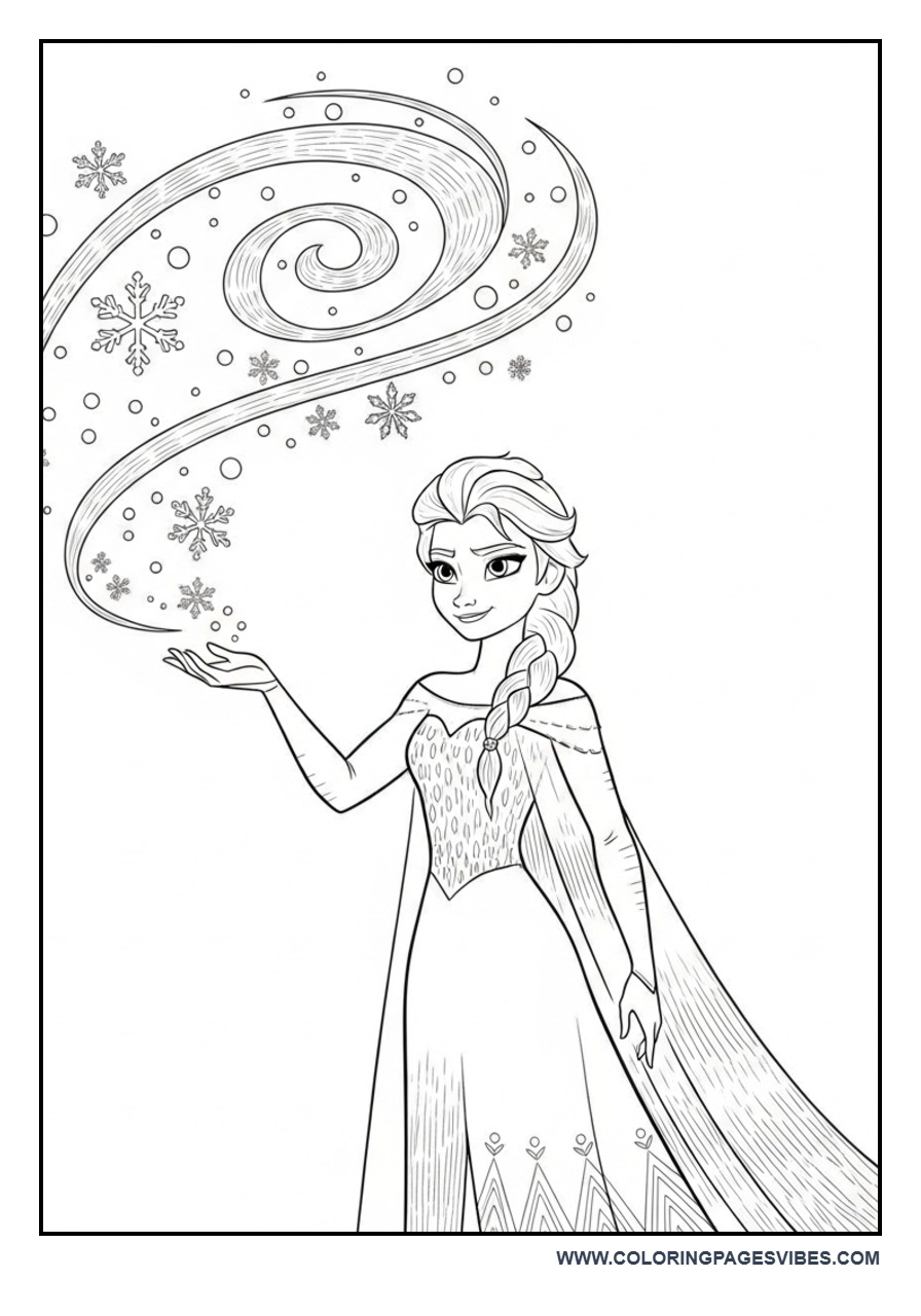 Elsa Creating Snow Magic