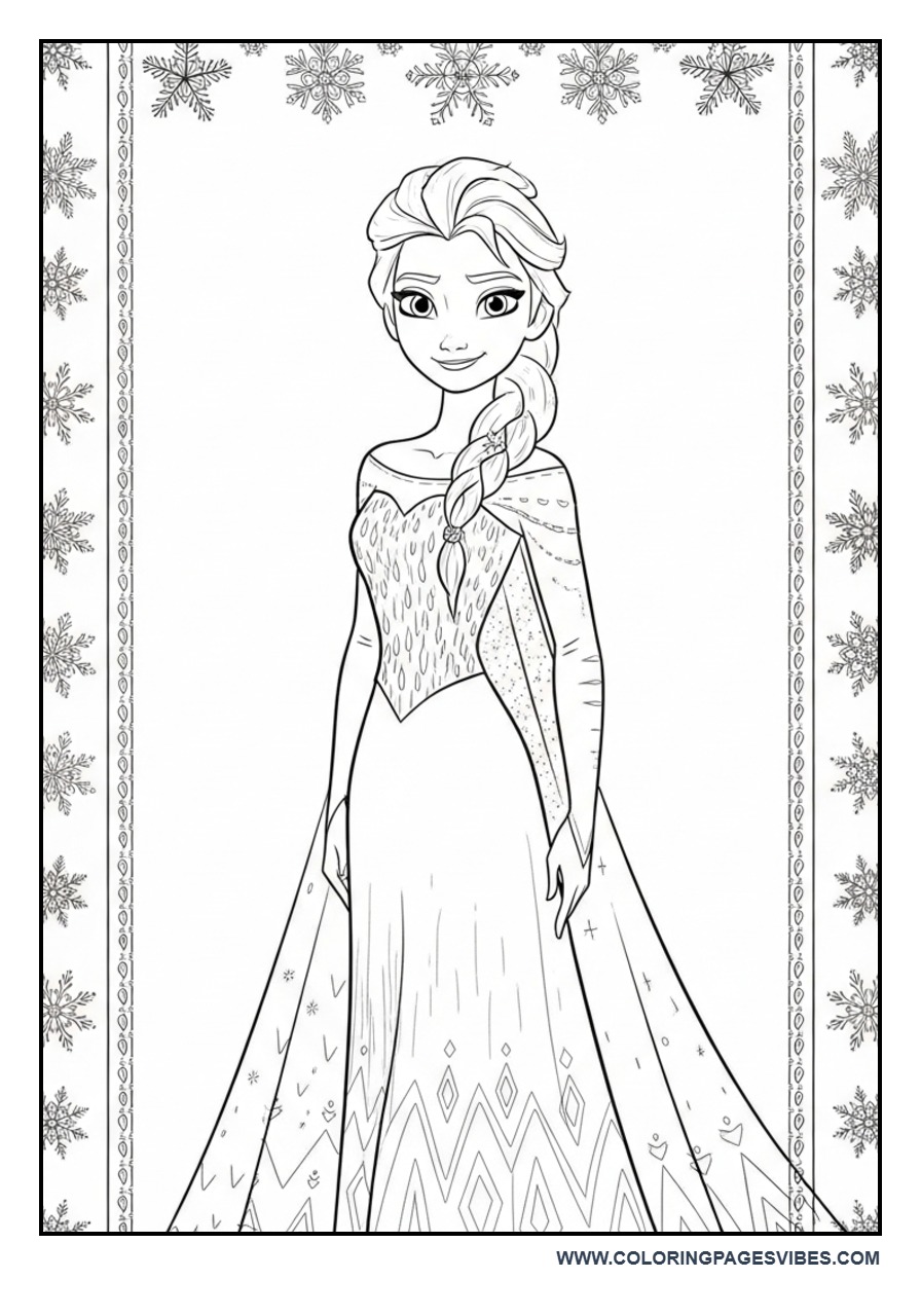 Elsa Decorative Border Page