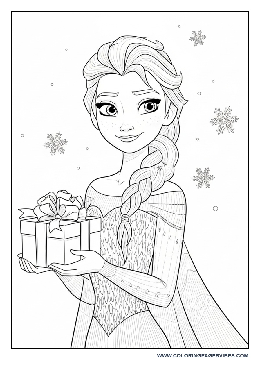 Elsa Holding Gift Box
