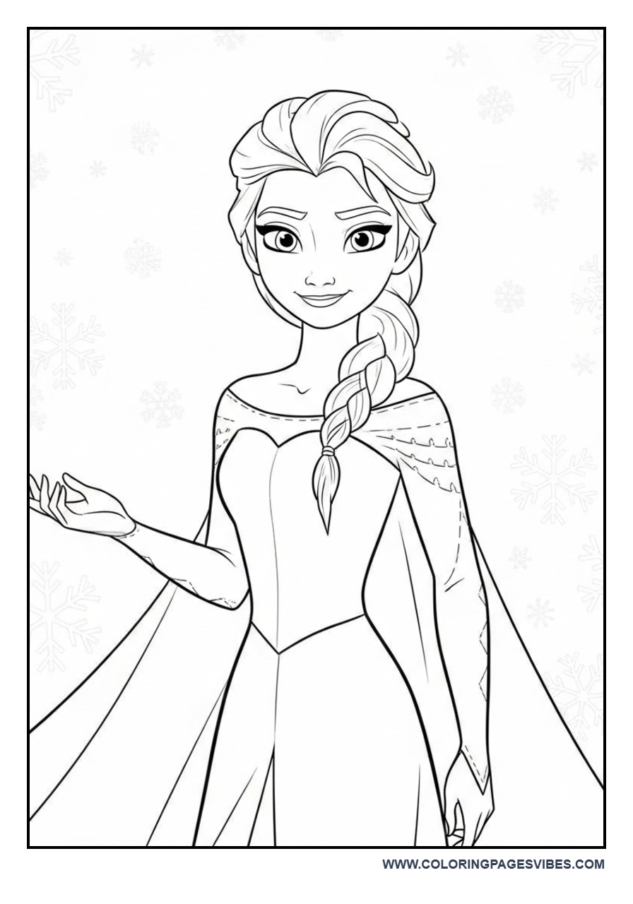 Elsa in Classic Frozen Dress