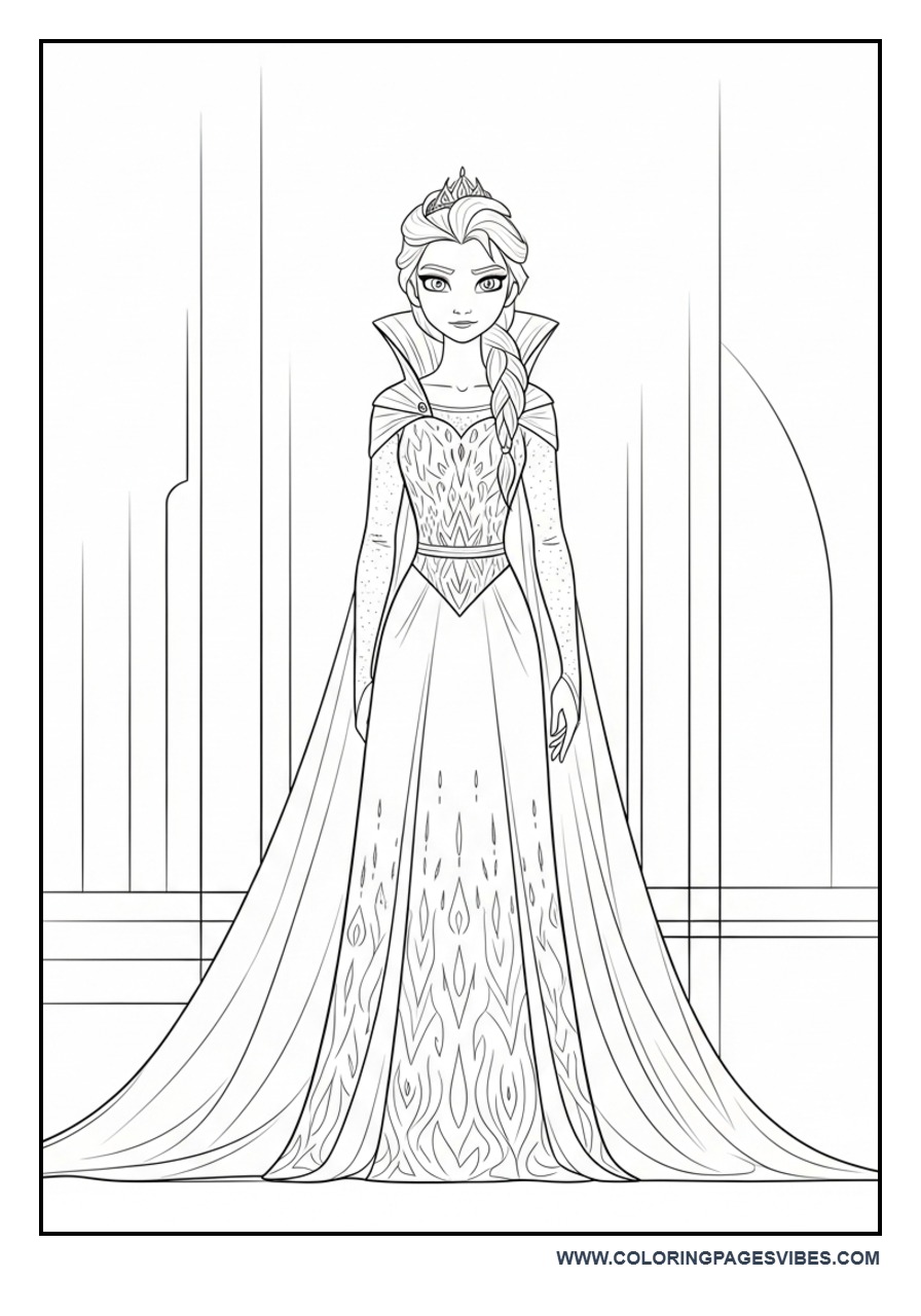 Elsa in Royal Queen Outfit