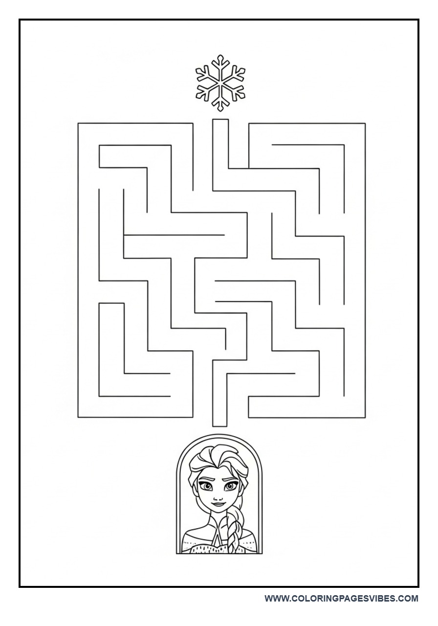 Elsa Maze Activity Page