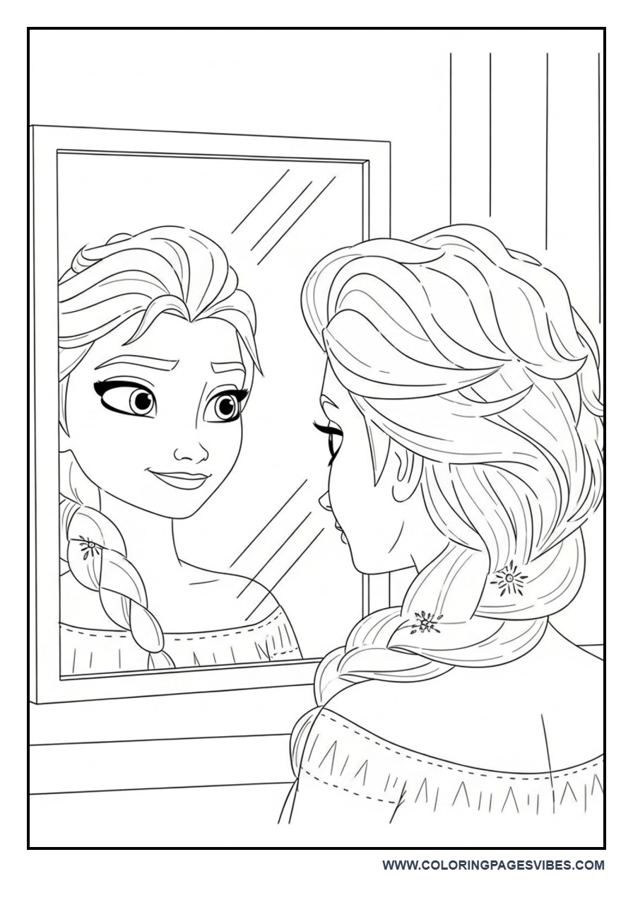 Elsa Mirror Reflection Scene