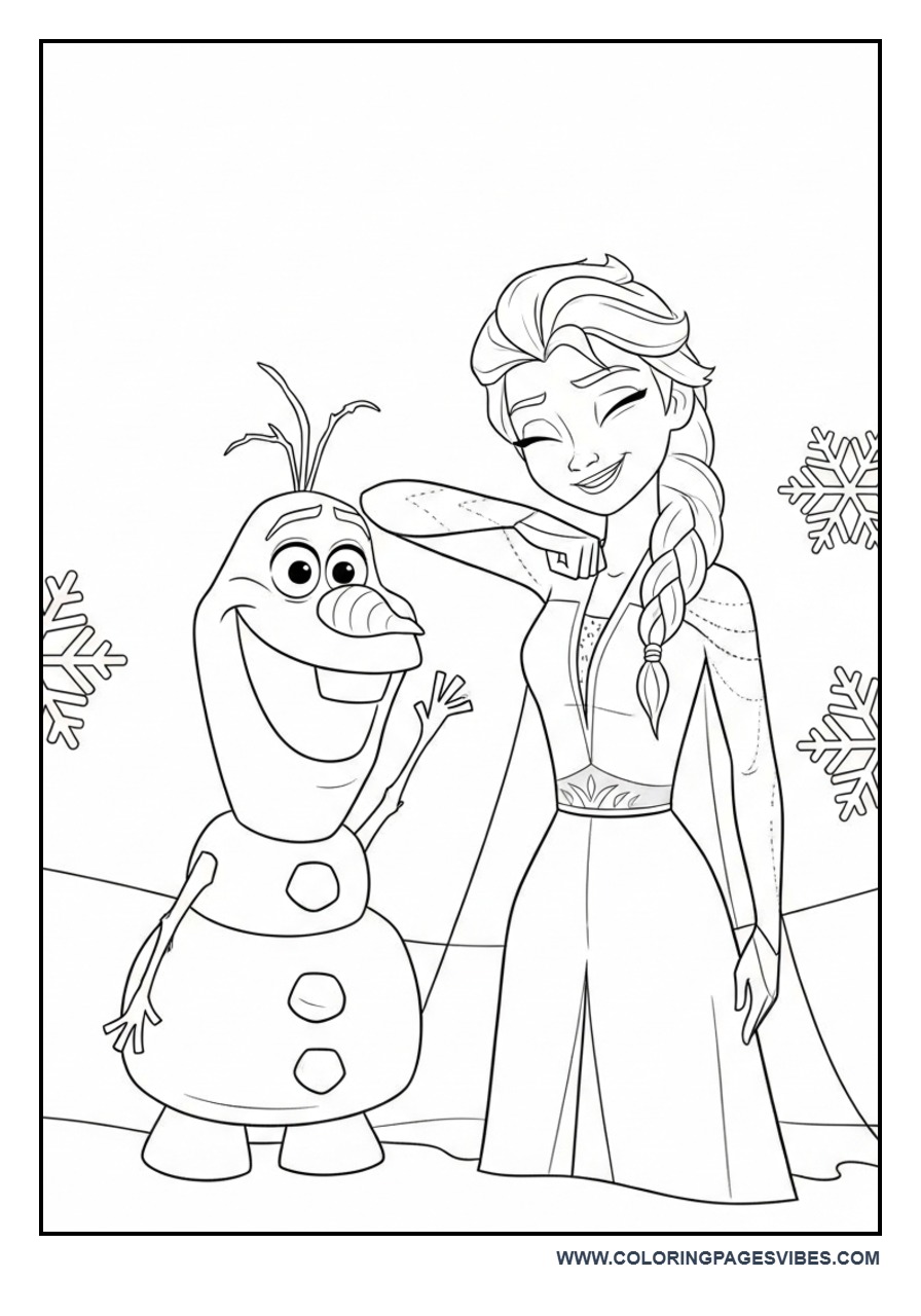 Elsa Playing with Olaf