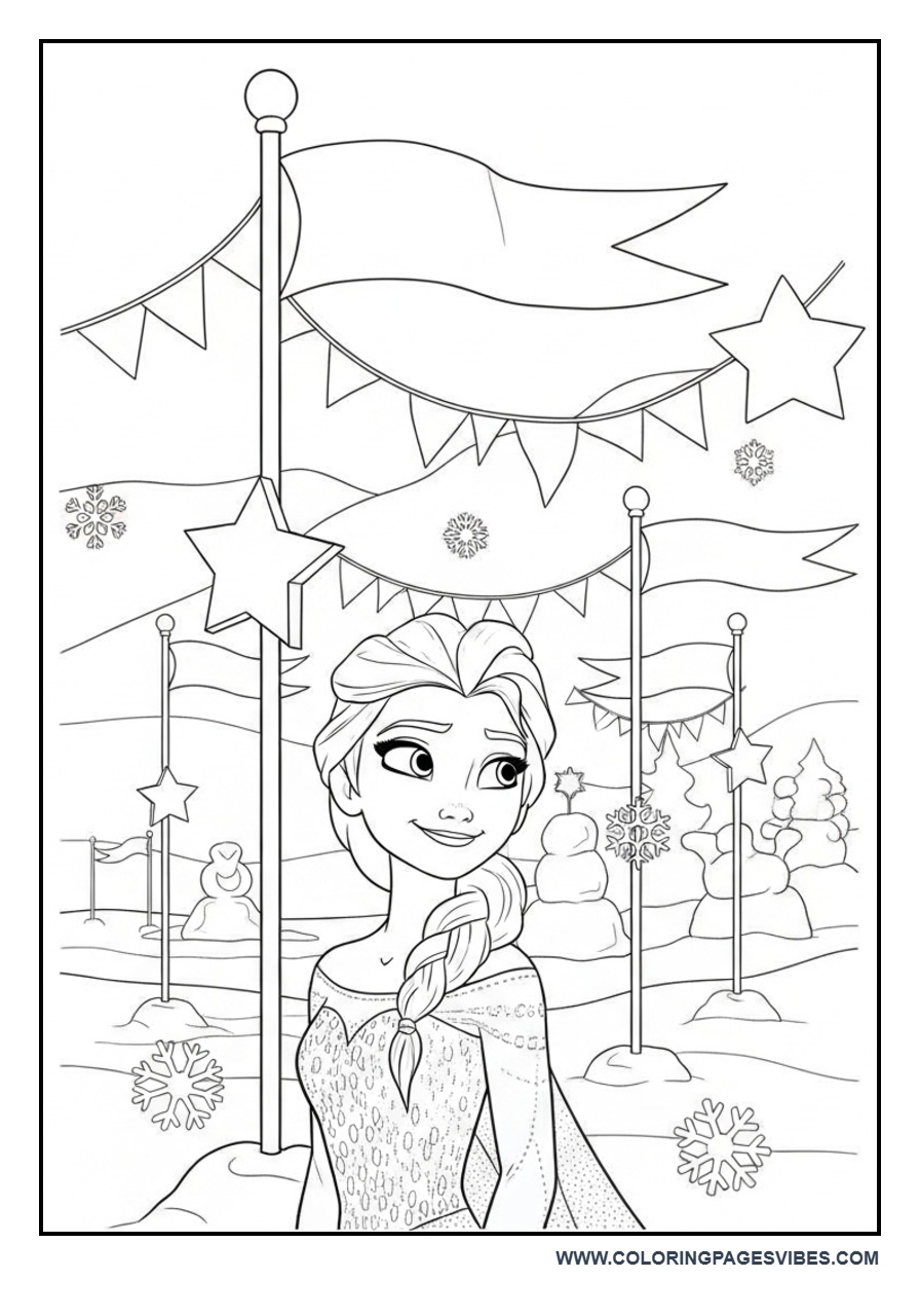 Elsa Snow Festival Scene