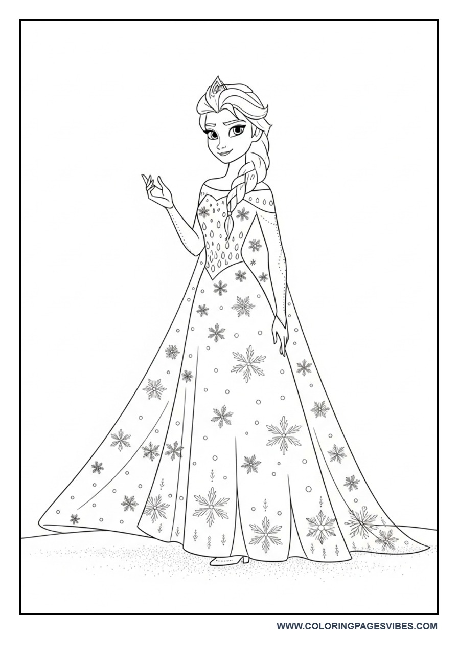 Elsa Snowflake Pattern Dress