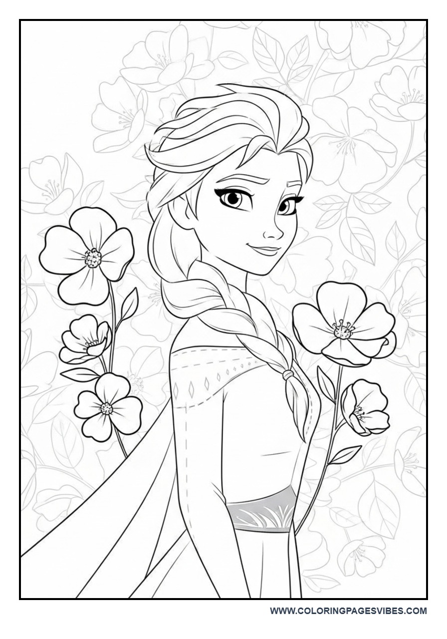 Elsa Spring Theme with Flowers