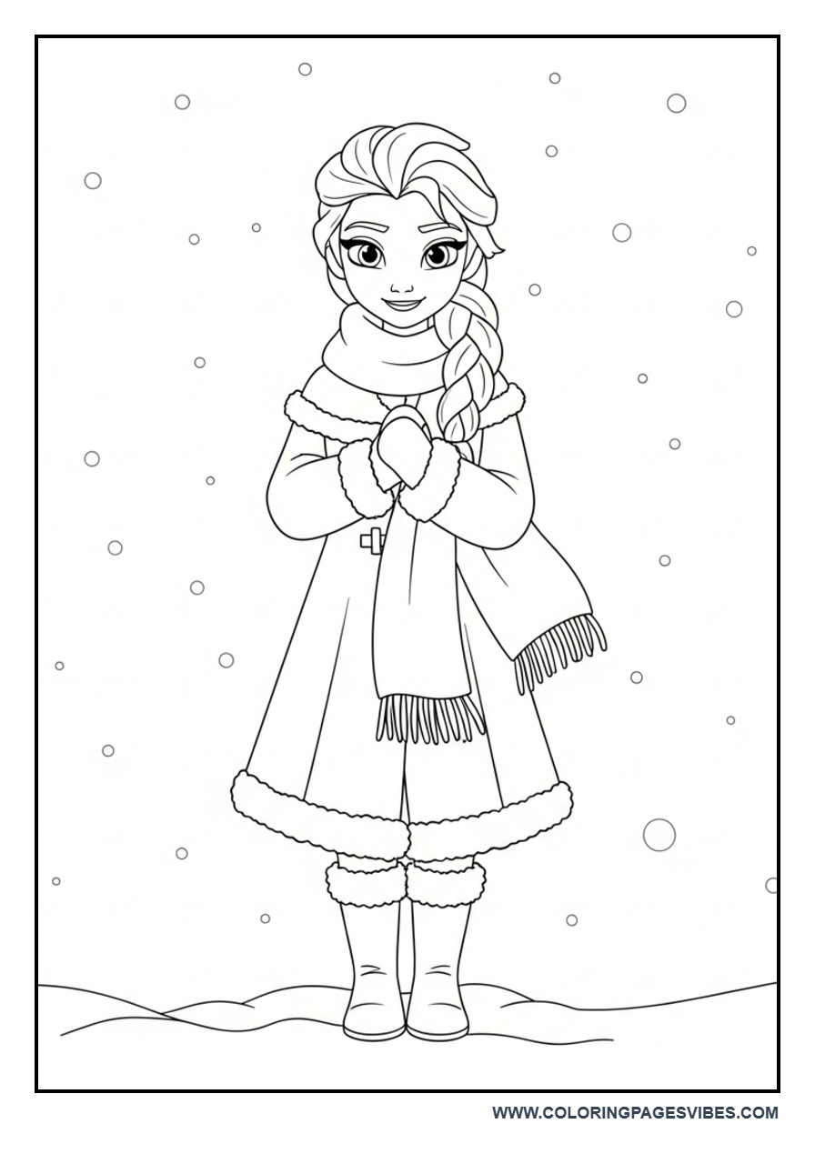 Elsa Winter Coat Outfit
