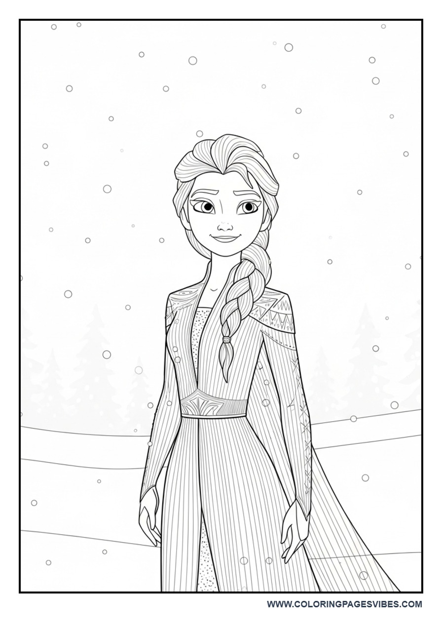 Elsa Winter Holiday Scene
