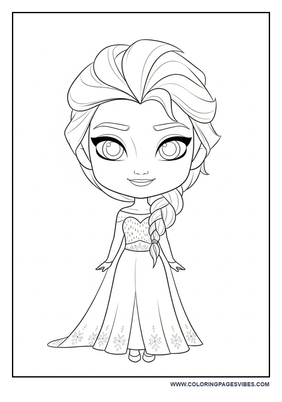 Kawaii Elsa Full Body Pose