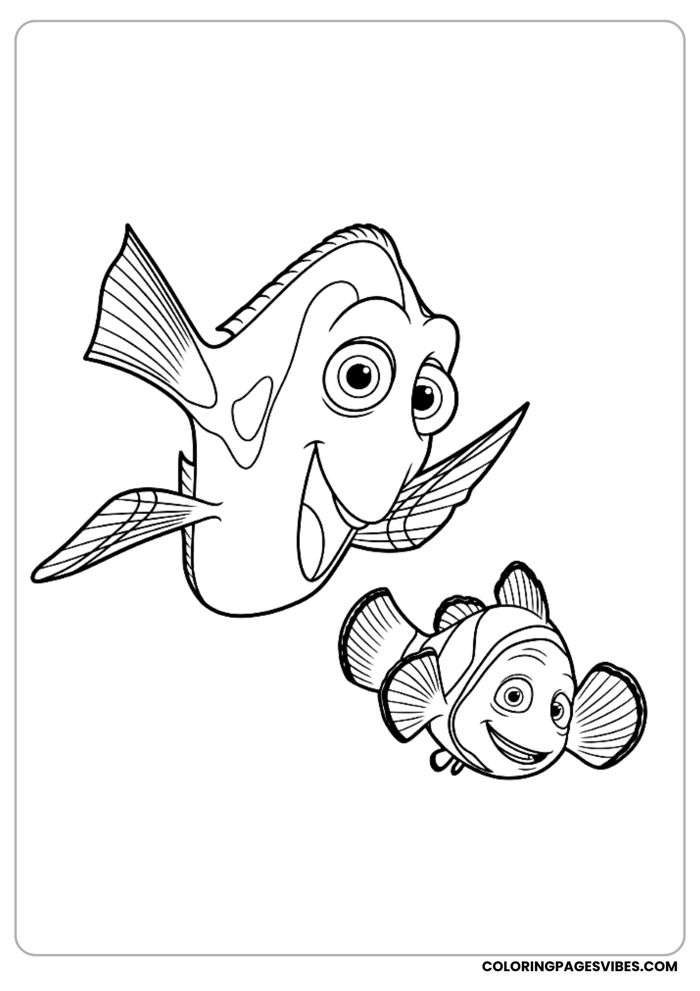 Cheerful Dory and Nemo