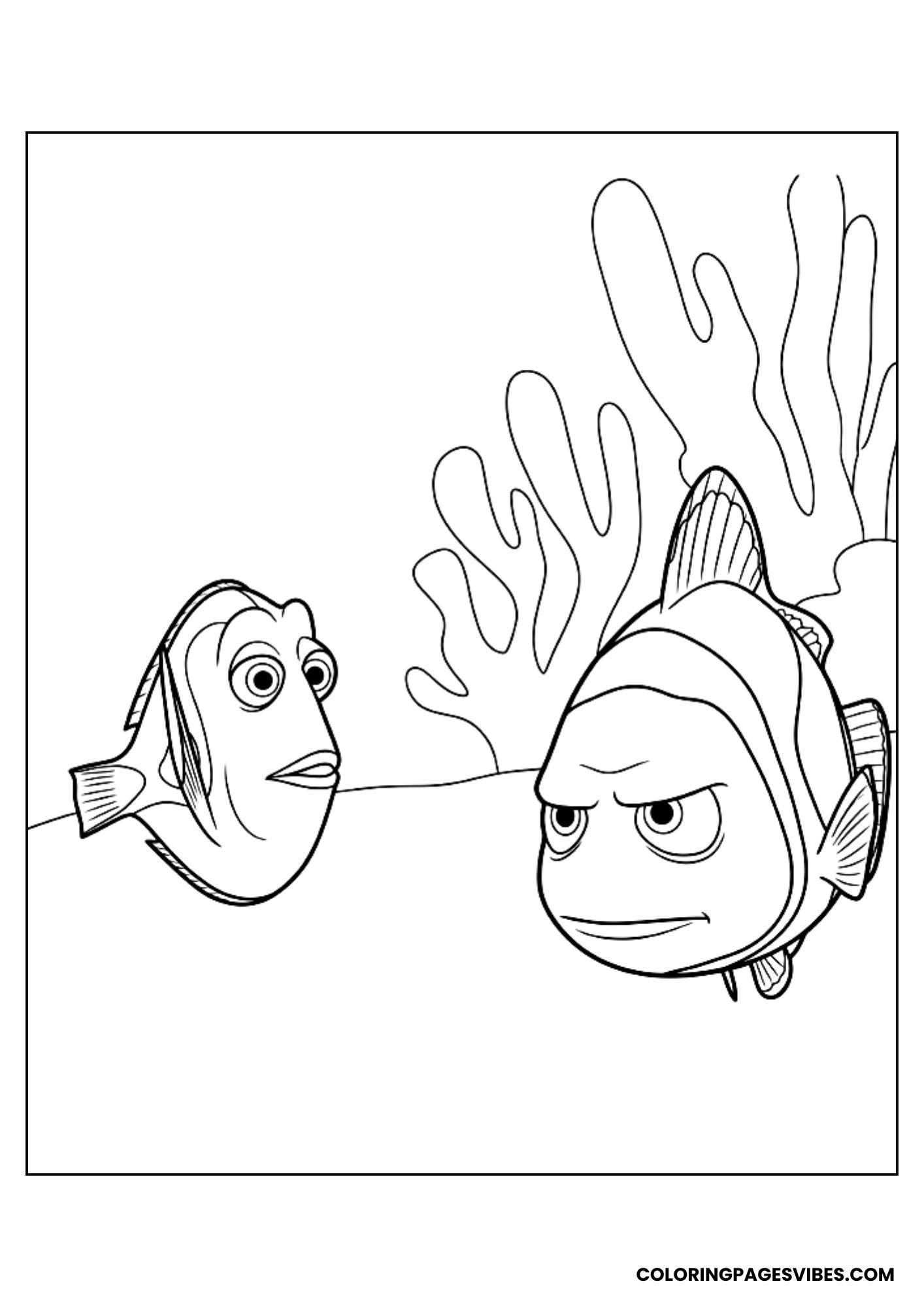 Dory and Marlin Near Coral