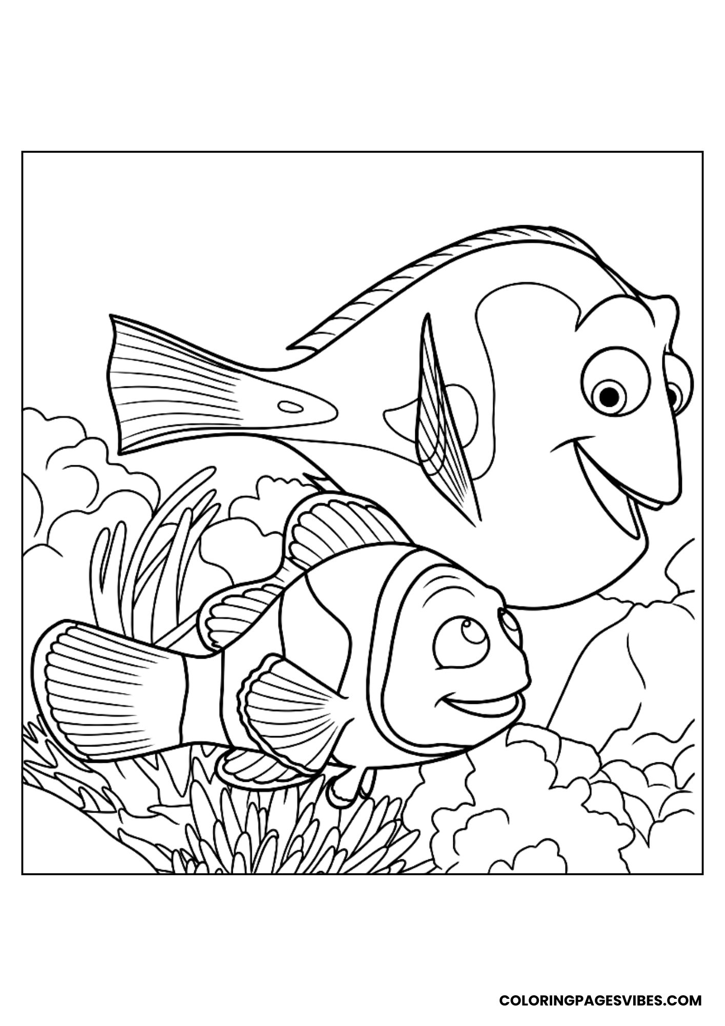 Dory and Nemo Swimming