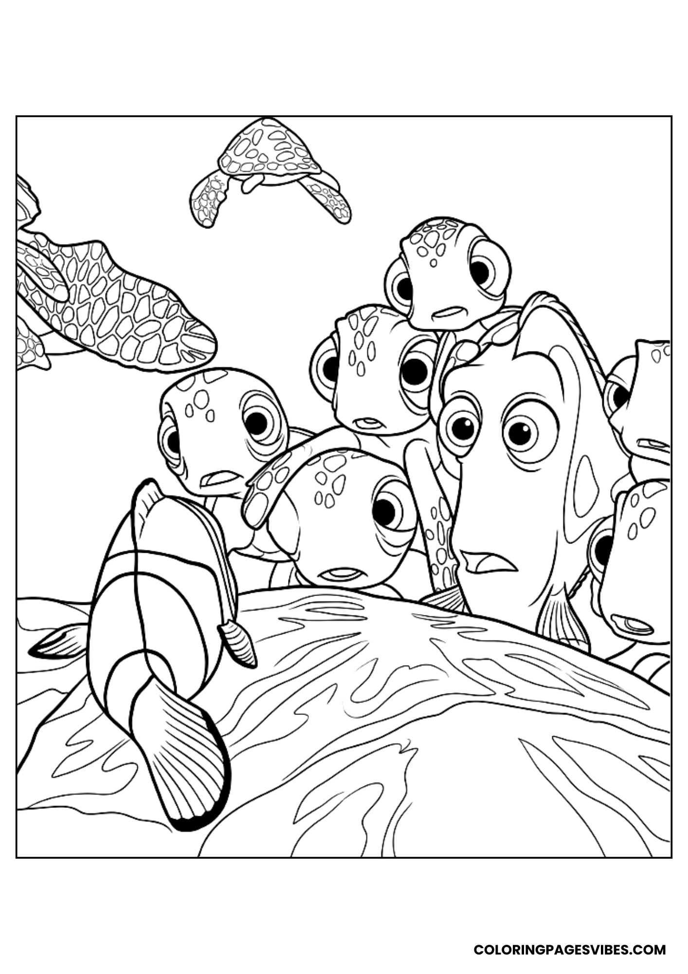 Dory With Baby Turtles