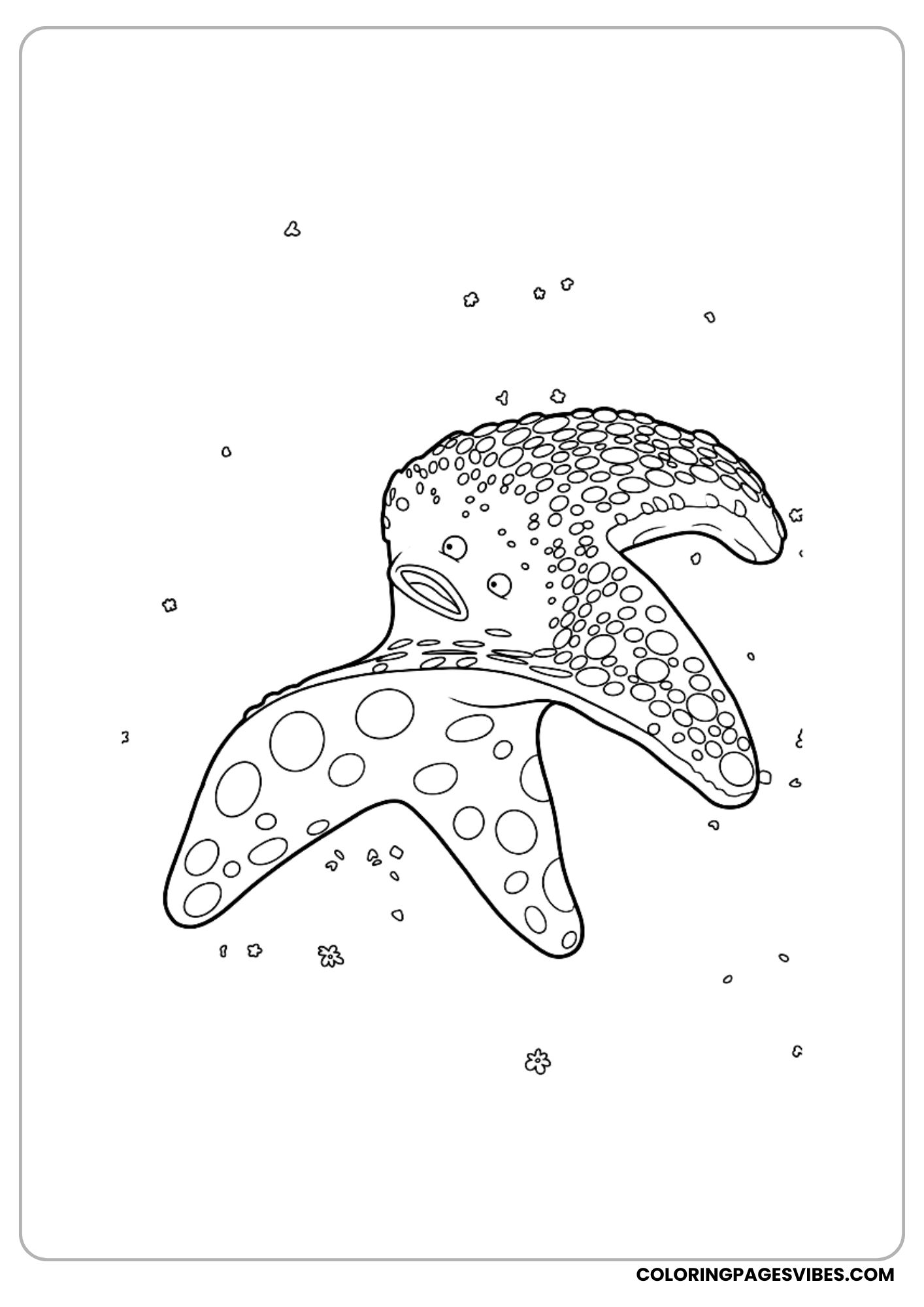 Peach the Starfish Glass