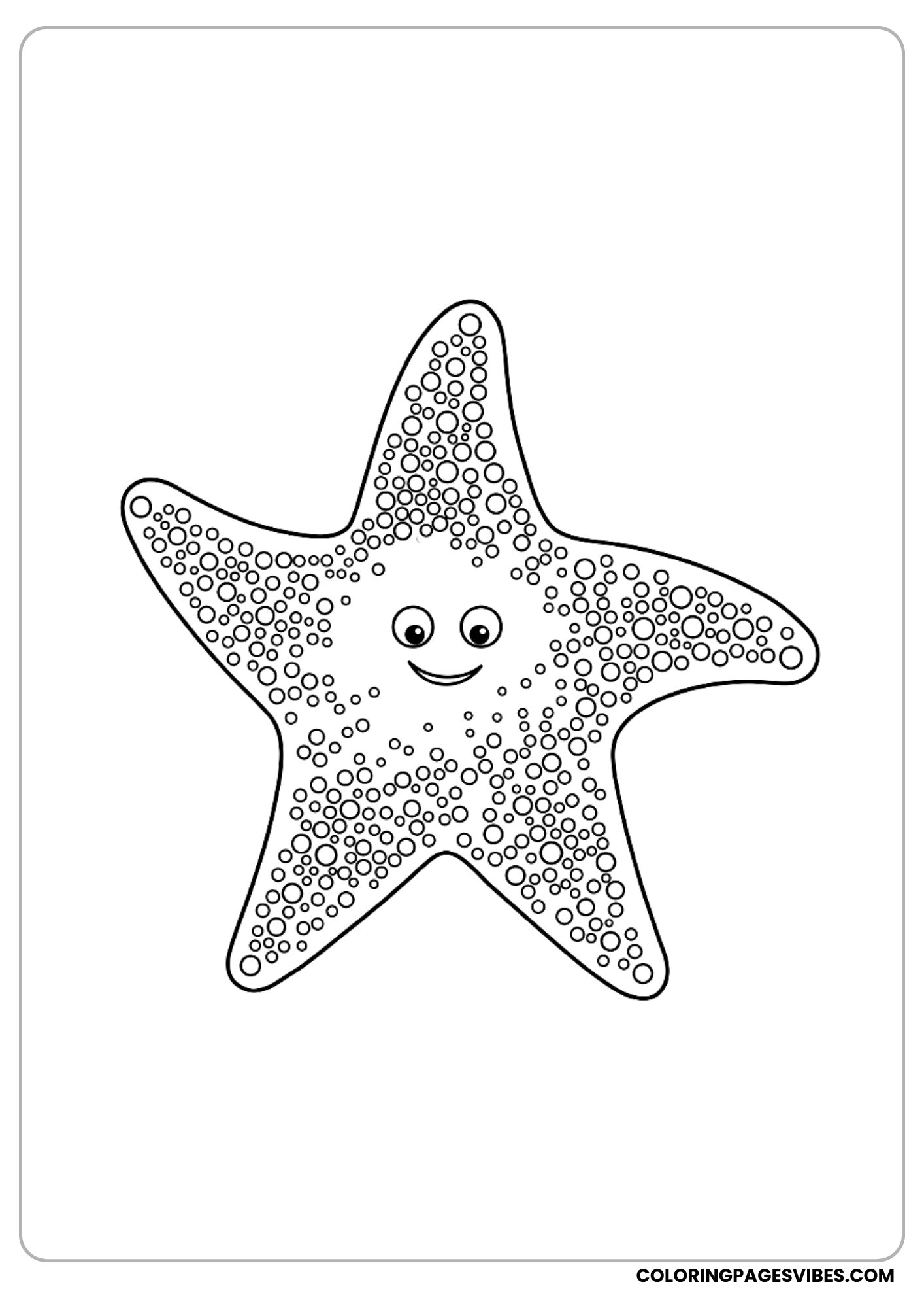 Peach the Starfish Smiling