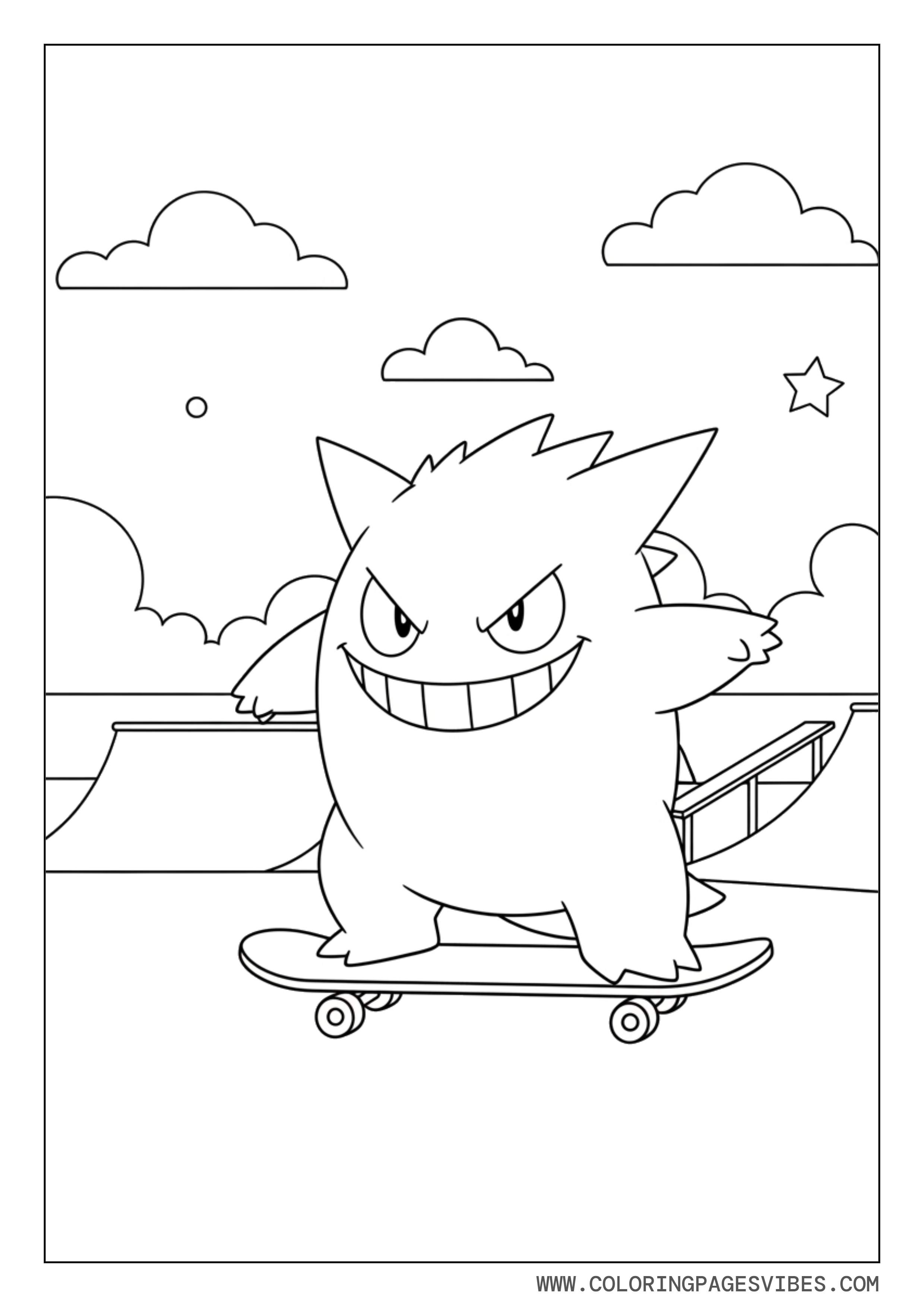 Skateboard Gengar