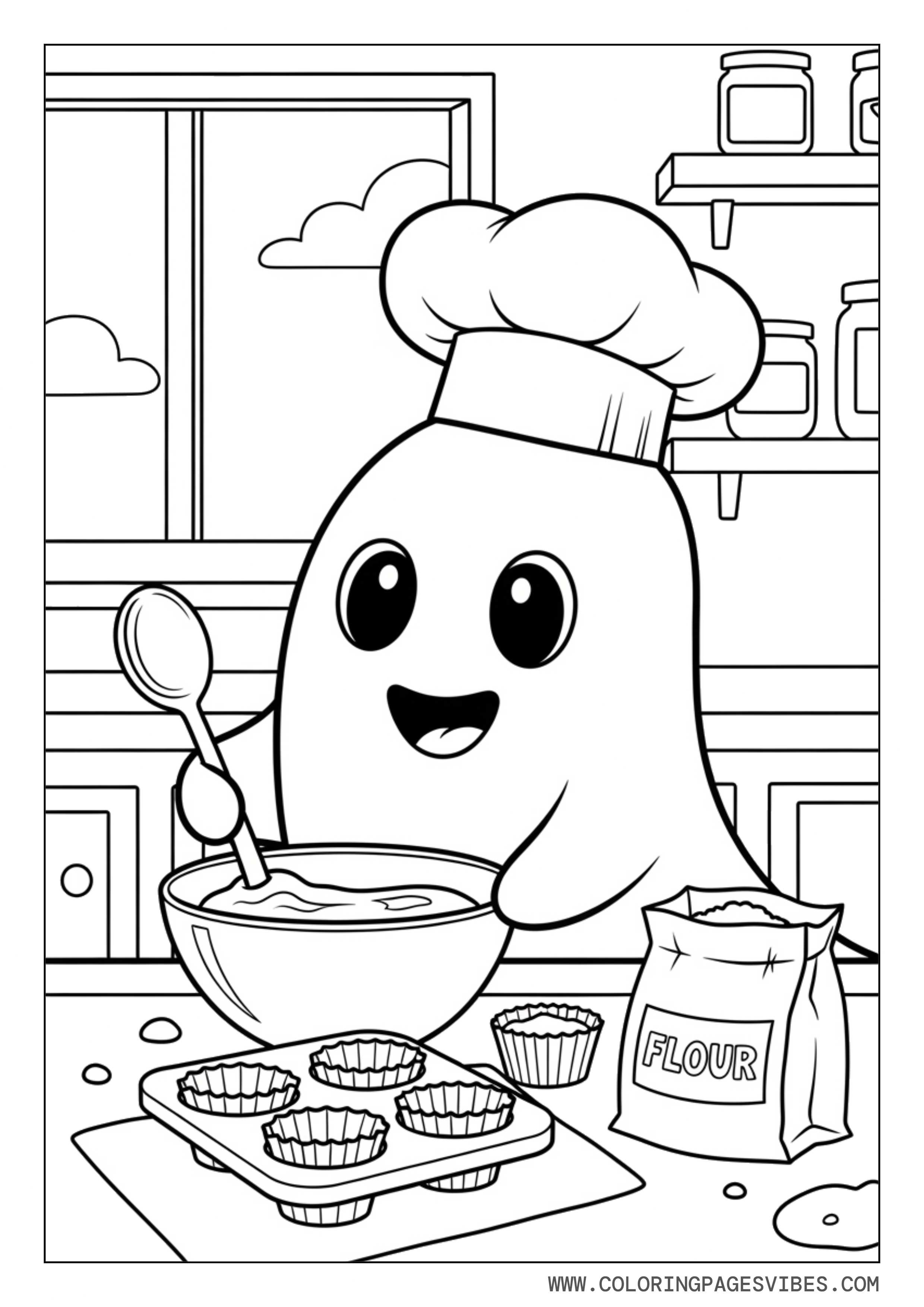 Ghost Baking Cupcakes