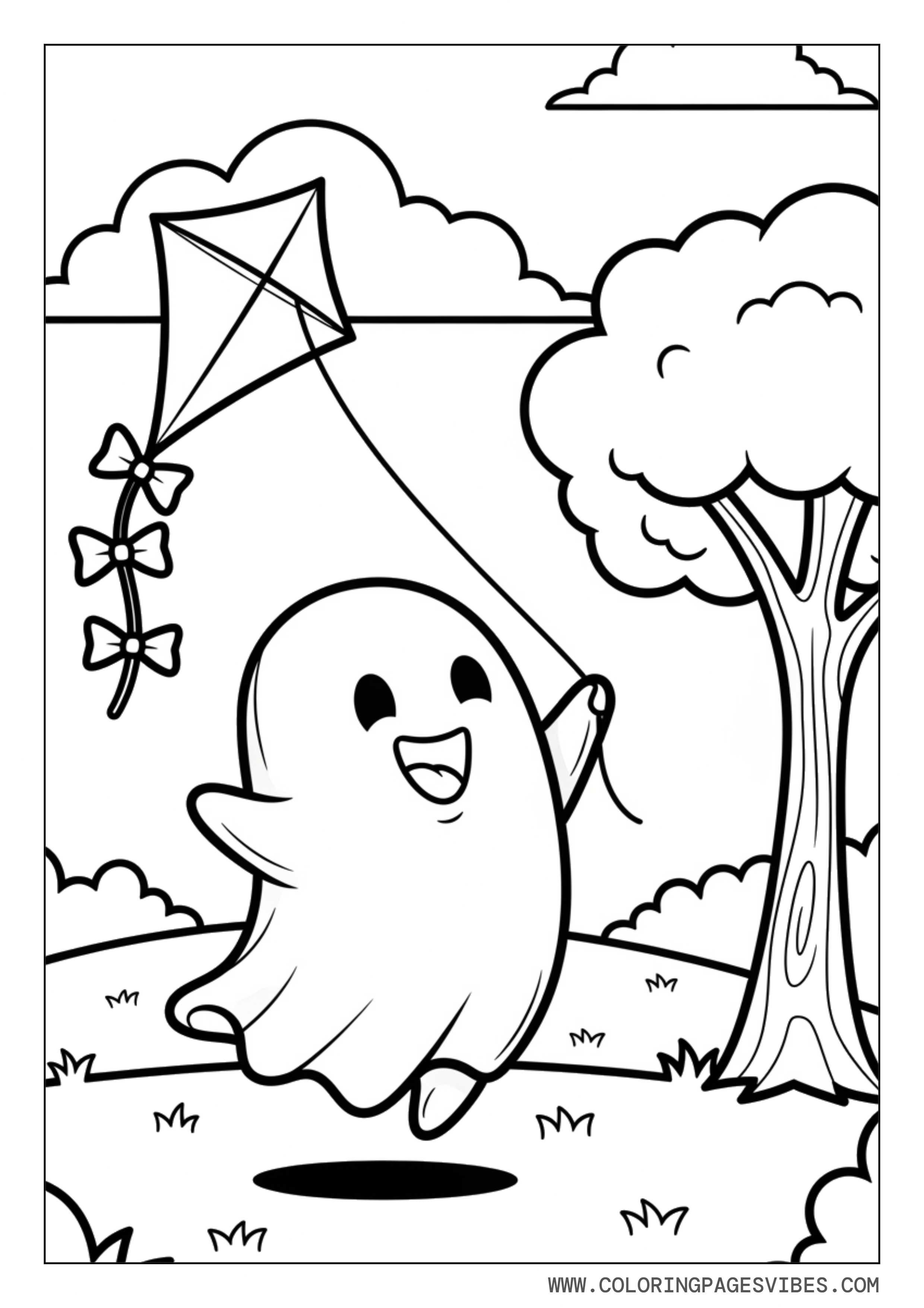 Ghost Flying With Kite