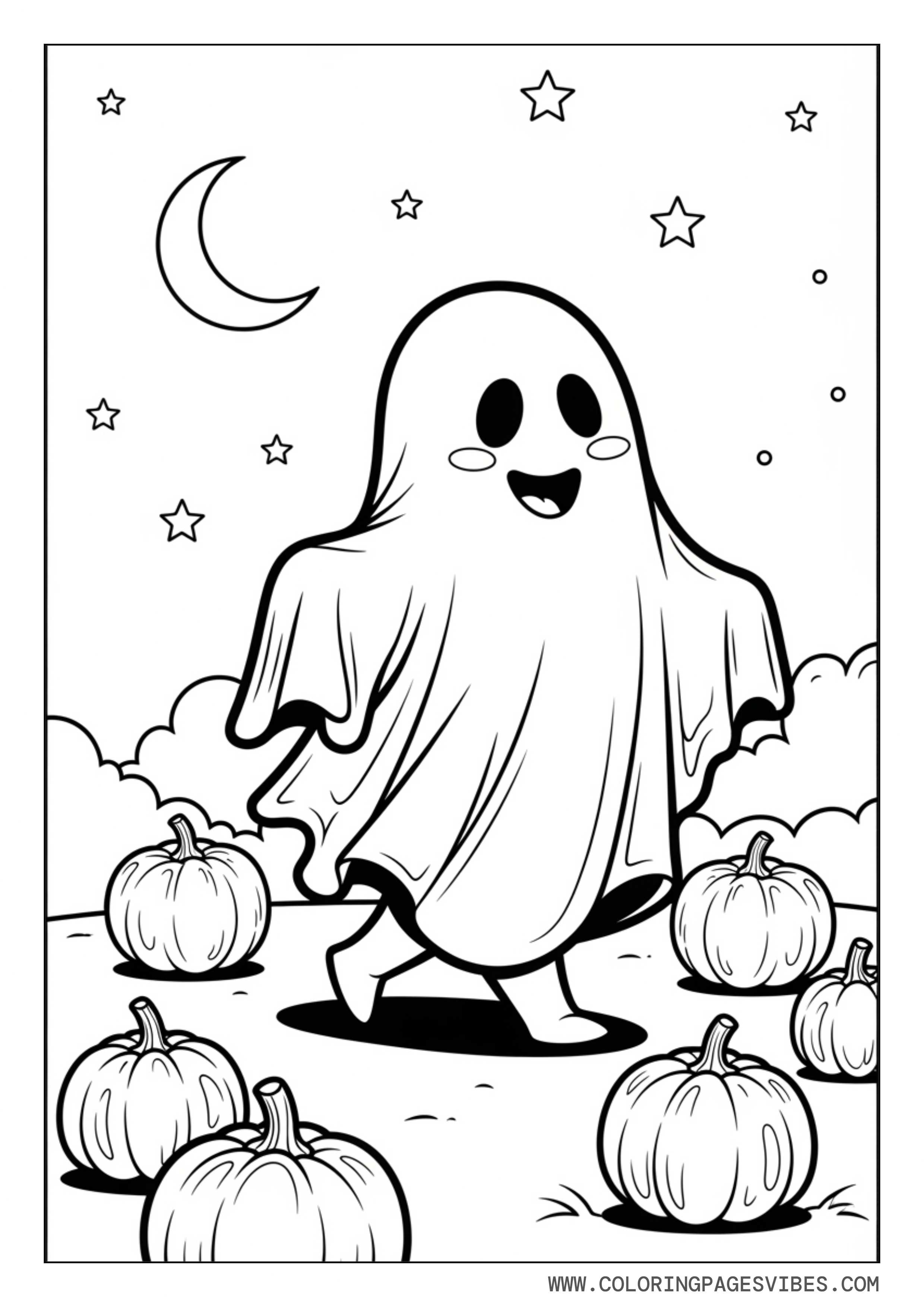 Ghost in Pumpkin Patch