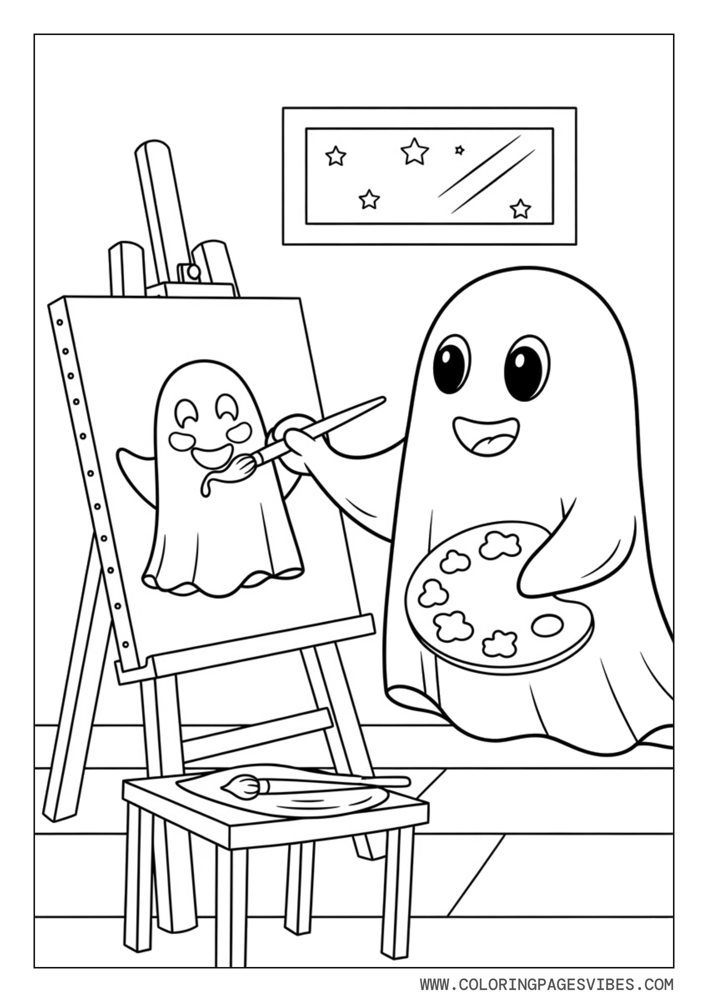 Ghost Painting a Picture